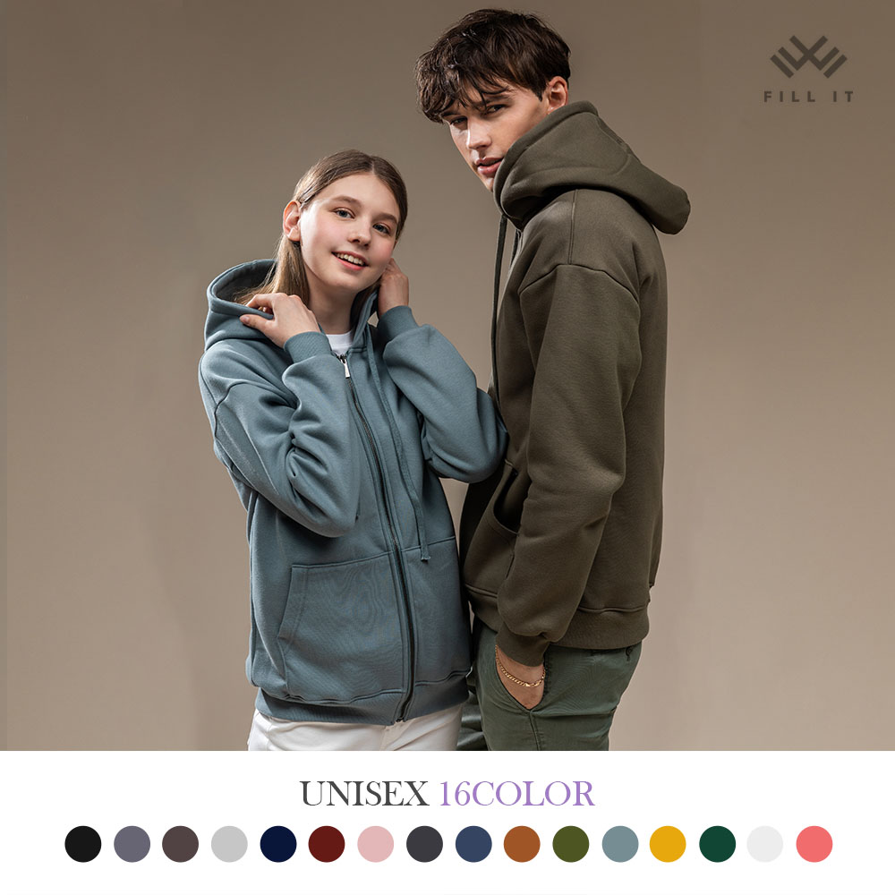 필잇 시그니처 웜 기모 후드집업_FILL IT SIGNATURE WARM HOOD ZIP UP/인쇄/단체/아동/유아/빅사이즈/4XL 5XL 6XL/오버핏